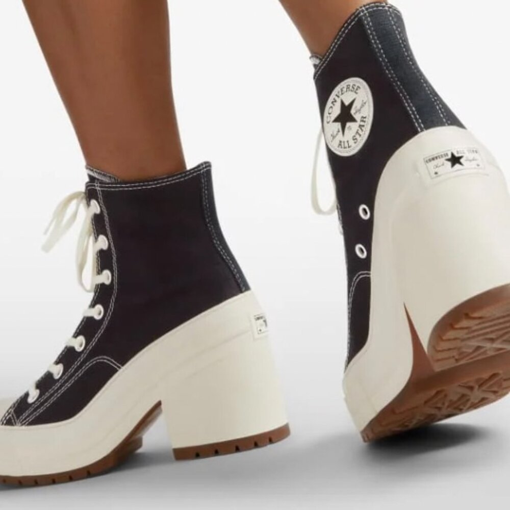 NWOT Converse Chuck 70 De Luxe Heel Shoes Black/WHite Size 6